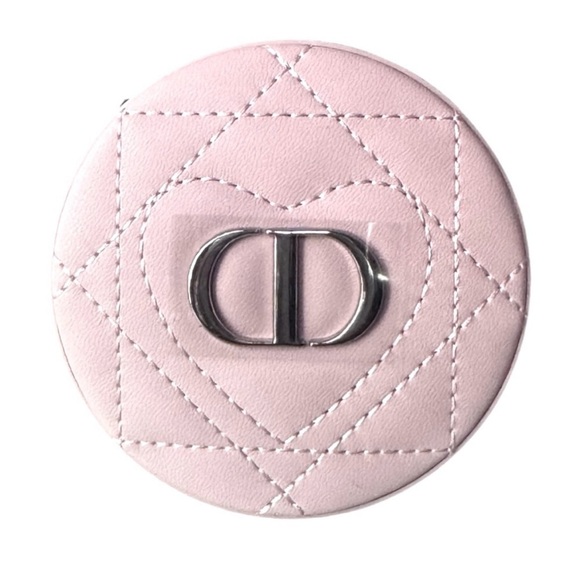 Dior Pink Quilted Compact Double Sided Mirror - Picture 2 of 4